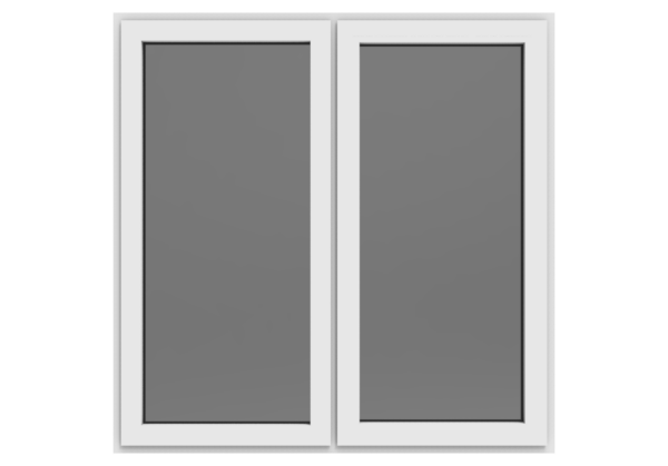 Kunststof dubbel vast glasraam